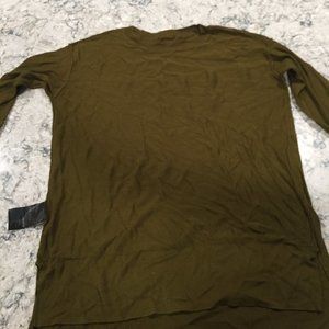 h and m think sweater higher cut in the front